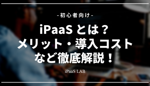 【自動化の鬼】iPaaS とは？メリット・導入コストなど初心者向けに徹底解説！